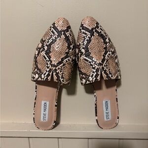 Steve Madden Women's Snake Print Mules